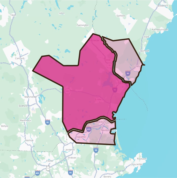 Seacoast Service Map-NH